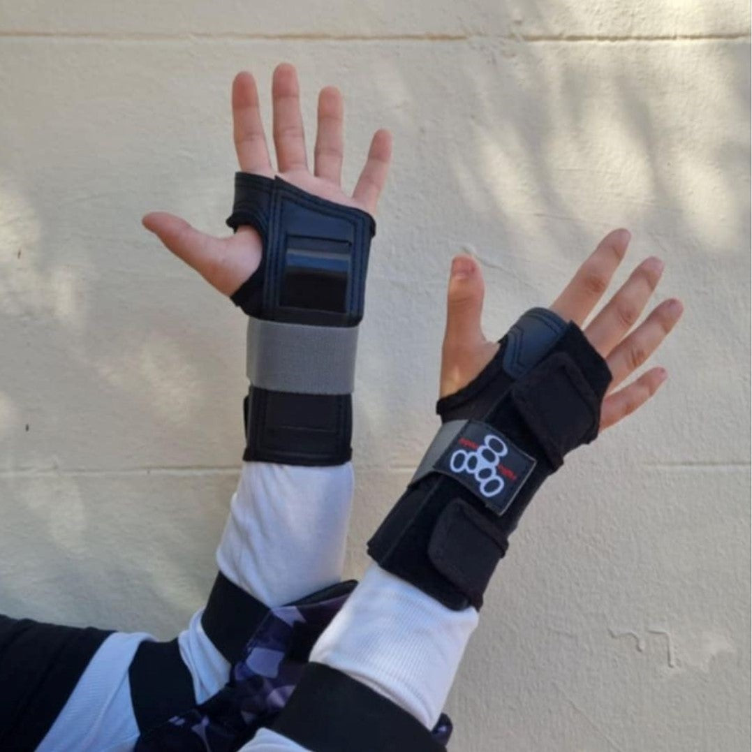 Triple 8 Saver Series Charcoal Camo Wrist Guards - Lucky Skates