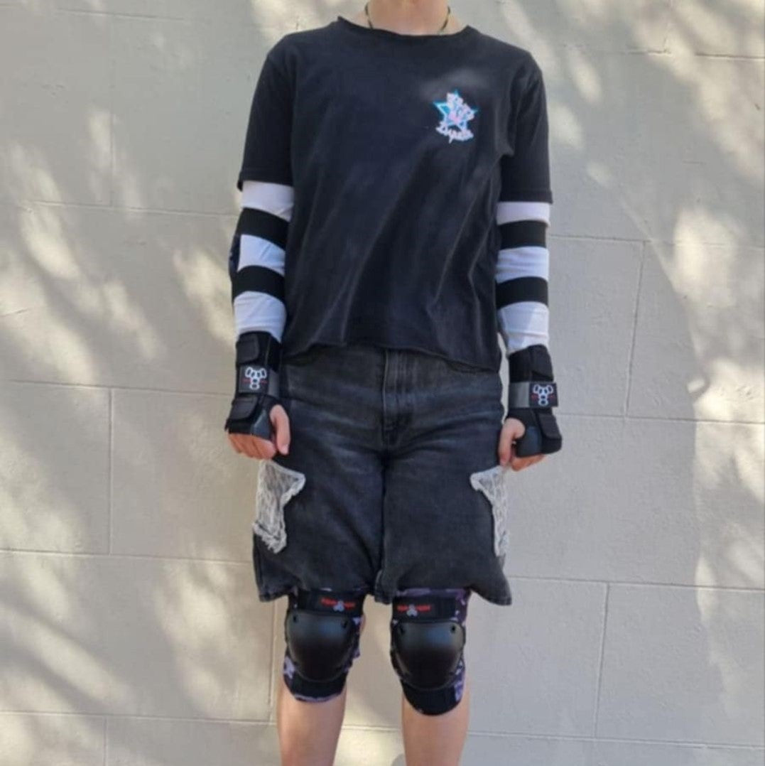 Triple 8 Saver Series Charcoal Camo Pad Set - Lucky Skates