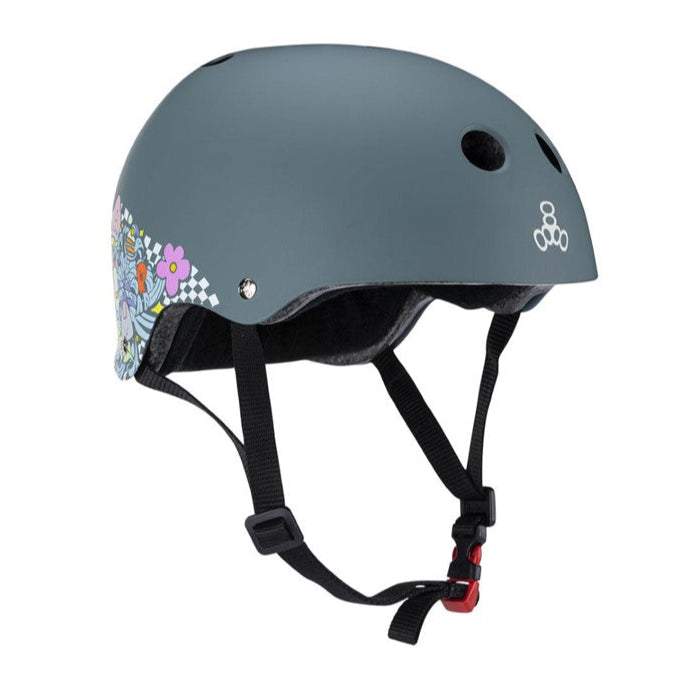 Triple 8 Certified Sweatsaver Skate Helmet Lizzie Armanto Grey Matte - Lucky Skates
