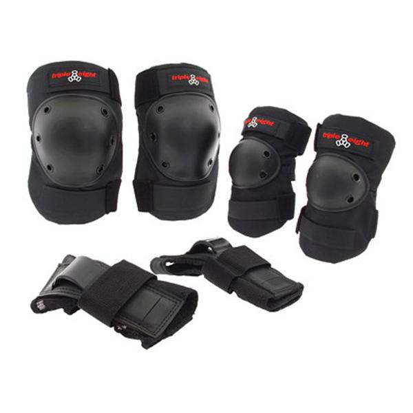 Triple 8 Sleeved Pad Set 3-Pack - Lucky Skates