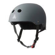 Triple 8 Certified Sweatsaver Skate Helmet Grey Carbon Matte - Lucky Skates