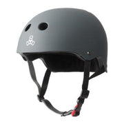 Triple 8 Certified Sweatsaver Skate Helmet Grey Carbon - Lucky Skates