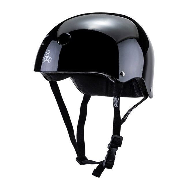 Triple 8 Certified Sweatsaver Skate Helmet Keegan Palmer Black Gloss - Lucky Skates
