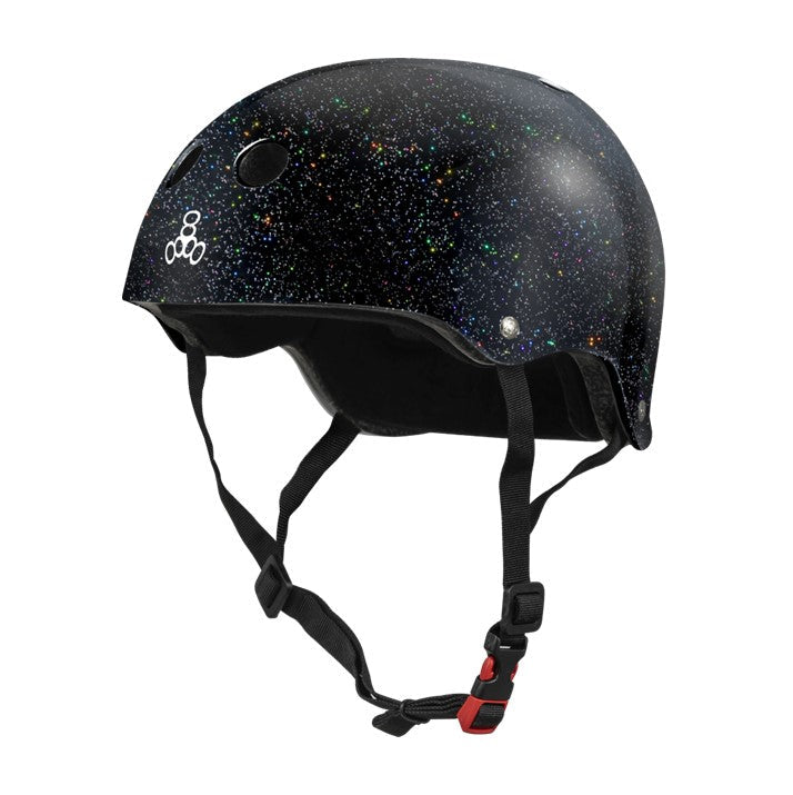 Triple 8 Certified Sweatsaver Certified Skate Helmet Black Glitter - Lucky Skates