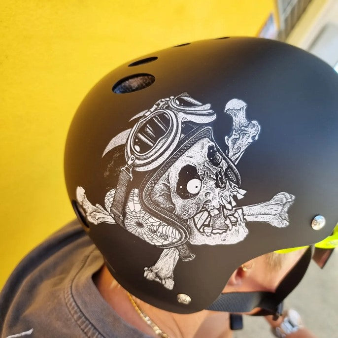 Triple 8 Certified Sweatsaver Skate Helmet Elliot Sloan Black Matte - Lucky Skates