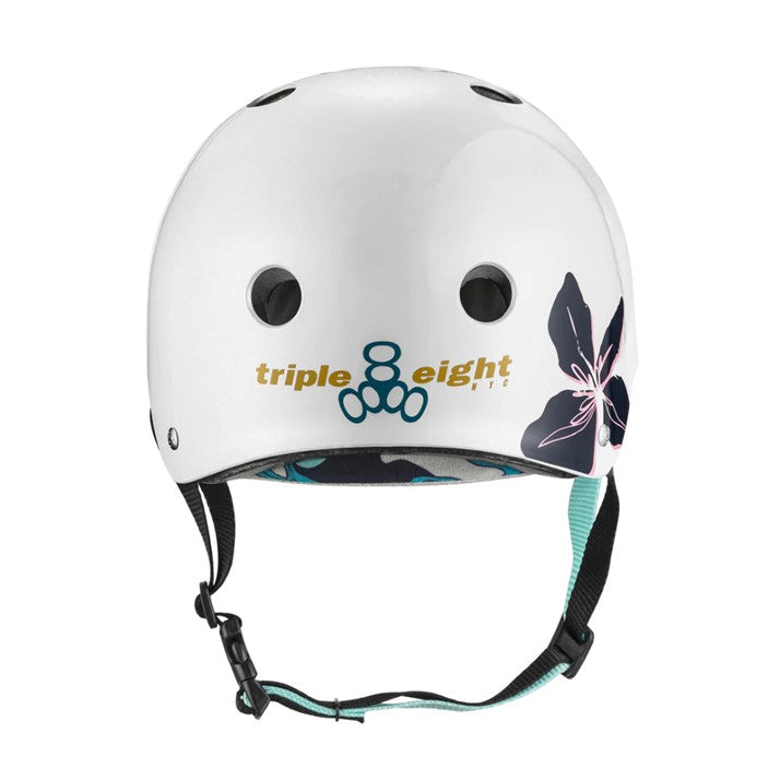 Triple 8 Certified Sweatsaver Skate Helmet Floral - Lucky Skates
