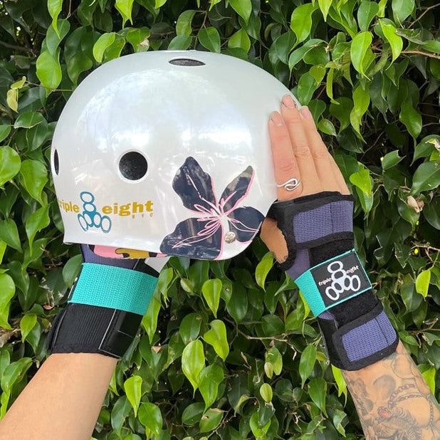 Triple 8 Certified Sweatsaver Skate Helmet Floral - Lucky Skates