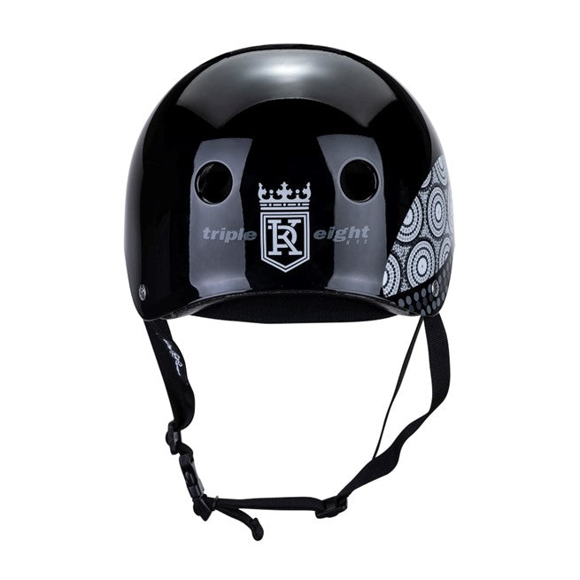 Triple 8 Certified Sweatsaver Skate Helmet Keegan Palmer Black Gloss - Lucky Skates