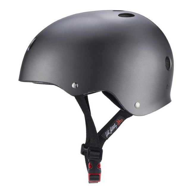 Triple 8 Certified Sweatsaver Skate Helmet Mike Vallely Silver Matte - Lucky Skates