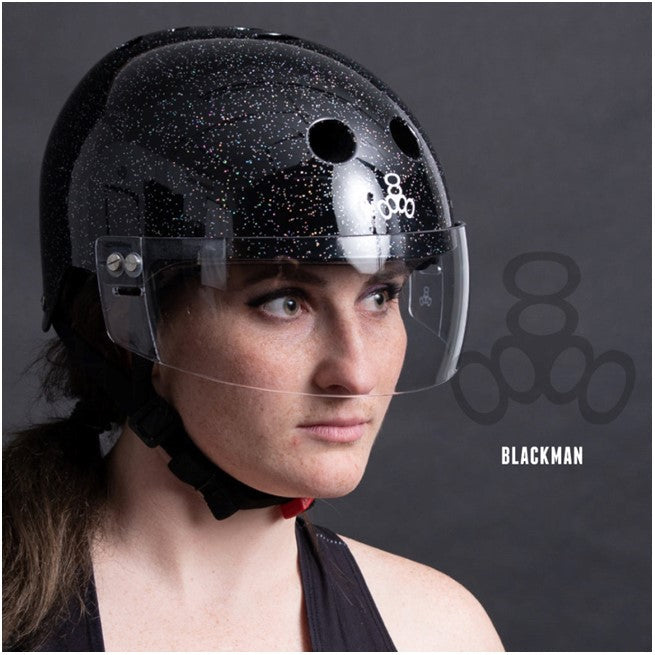 Triple 8 The Visor Skate Helmet Black Glitter - Lucky Skates