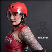 Triple 8 The Visor Skate Helmet Scarlet Red Gloss - Lucky Skates
