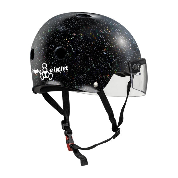 Triple 8 The Visor Skate Helmet Black Glitter - Lucky Skates