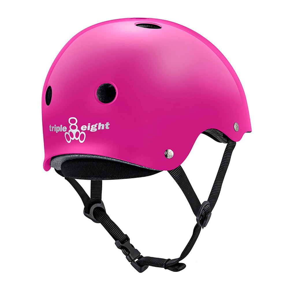 Triple 8 Deep Cover Skate Helmet Pink Gloss - Lucky Skates