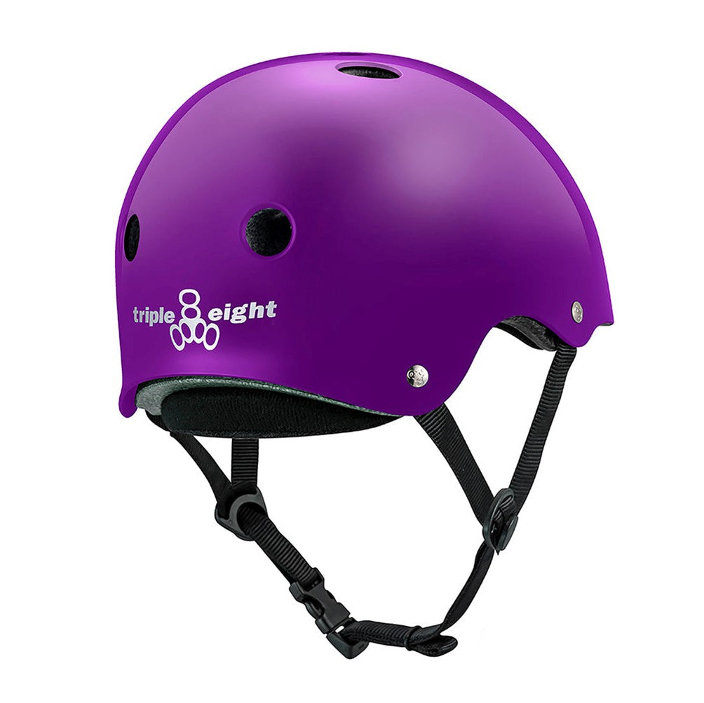 Triple 8 Deep Cover Skate Helmet Purple Gloss - Lucky Skates