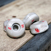 Undercover Anti-Rocker Aggressive  Inline Wheels White Cream Marble 47mm 65D 4 Pack - Lucky Skates