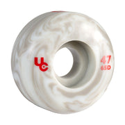 Undercover Anti-Rocker Aggressive  Inline Wheels White Cream Marble  47mm 65D - Lucky Skates