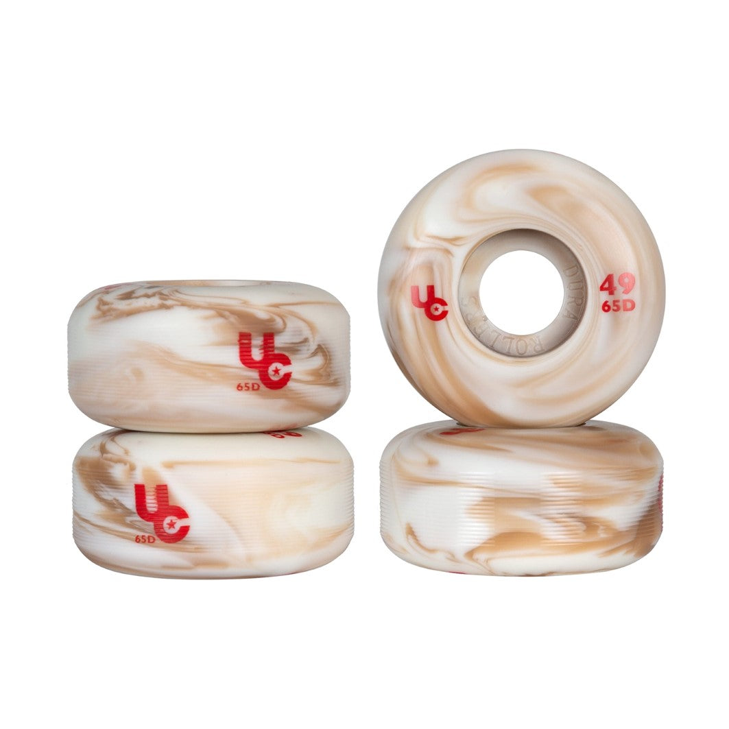 Undercover Anti-Rocker Aggressive Anti-Rocker  Inline Wheels White Gold 49mm 65d 4 Pack - Lucky Skates 
