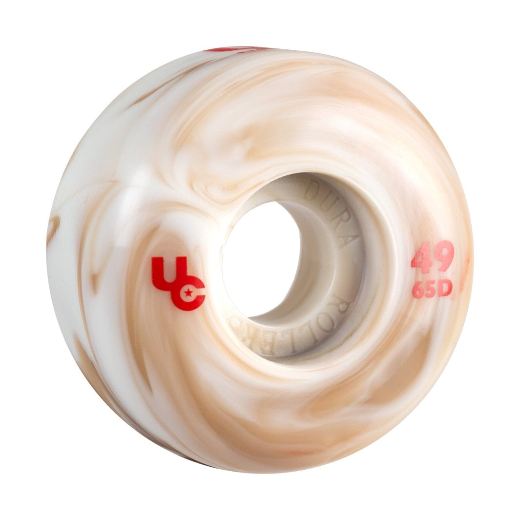 Undercover Anti-Rocker Aggressive Inline Wheels White Gold Marble 49mm 65D 4 Pack - Lucky Skates 
