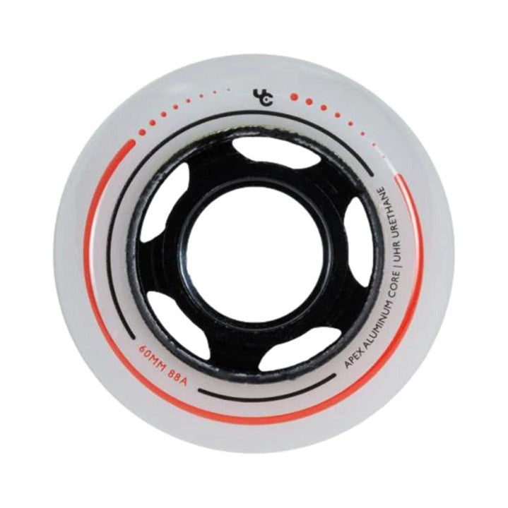 Undercover Apex Milky Inline Aggressive Wheels White 60mm 88A - 4 Pack - Lucky Skates