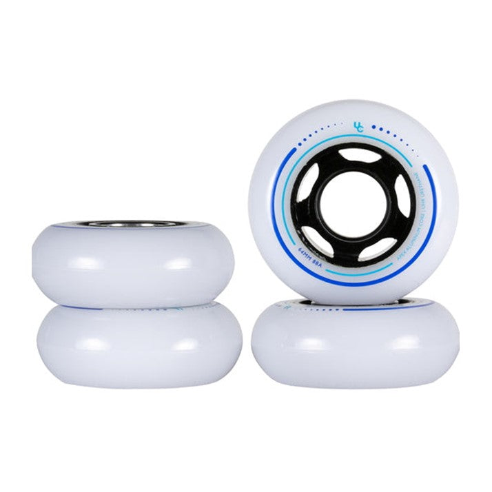 Undercover Apex Milky Inline Aggressive Wheels 64mm 88A White  - 4 pack - Lucky Skates