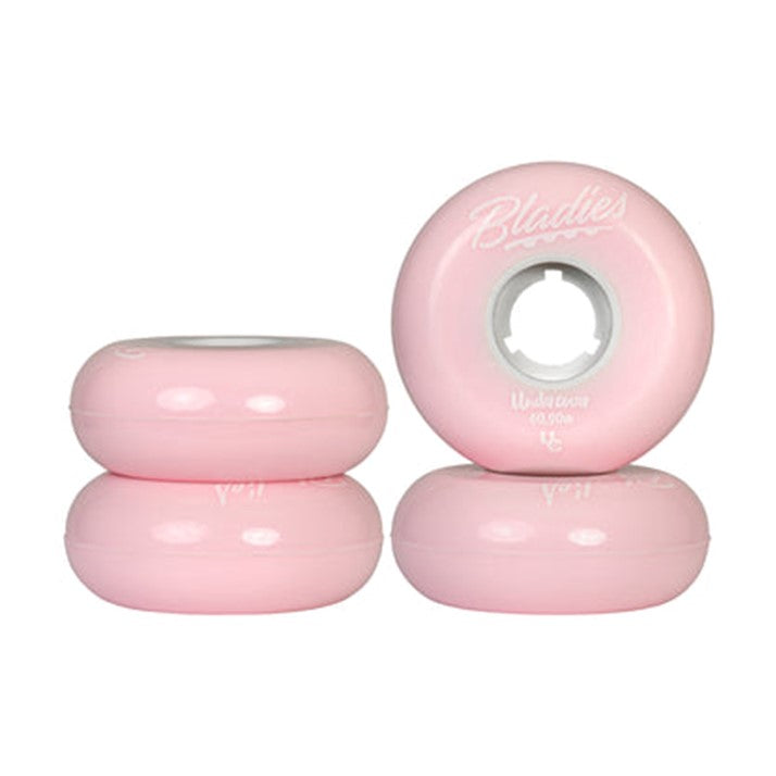 Undercover Bladies Inline Skate Aggressive Wheels Pink 60mm 90a 4 Pack baby Pink White Hub - Lucky Skates