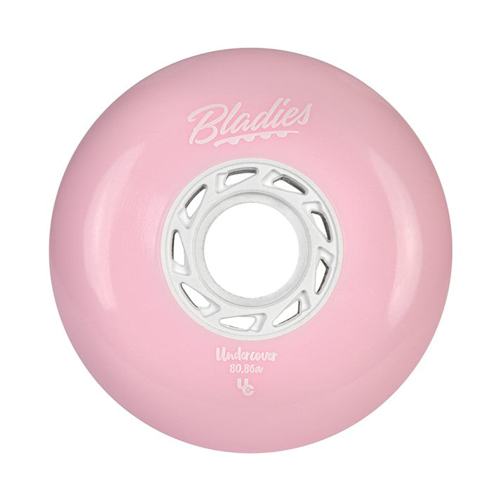Undercover Bladies Inline Skate Wheels Pink 80mm 86A - 4 Pack - Lucky Skates