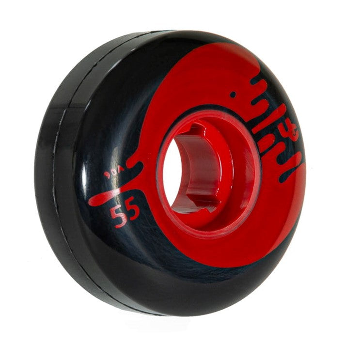 Undercover Cosmic Roche Aggressive Inline Skate Wheels Red Black 55mm 90a - Lucky Skates