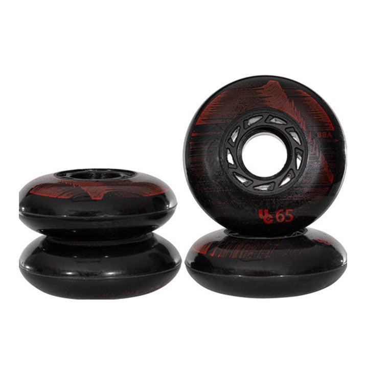 Undercover Cosmic Signal Aggressive Inline Wheels Black 4 Pack 88a 65mm - Lucky Skates
