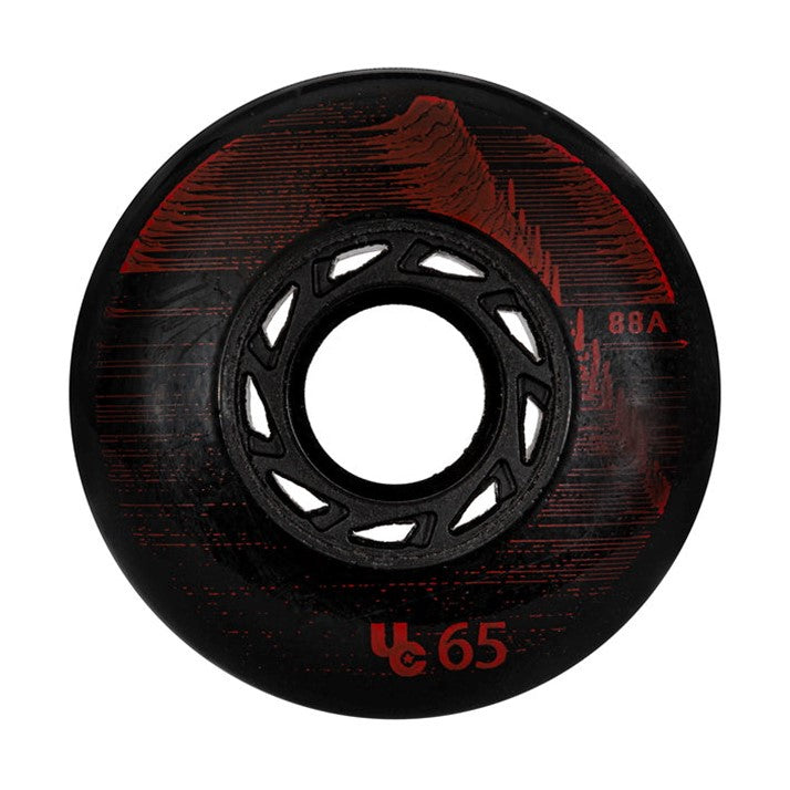 Undercover Cosmic Signal Inline Aggressive Wheels Black 65mm 88A Black Red - Lucky Skates