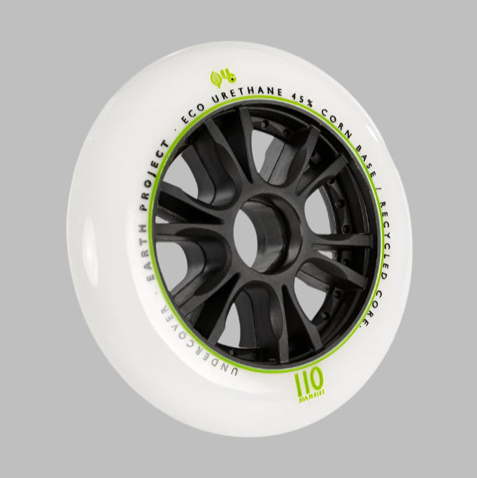 Undercover Earth Inline Speed Wheel Wheel White - 6 Pack - Lucky Skates