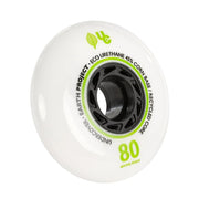 Undercover Earth Inline Recycled Skate Wheels 80mm 88A White Green - Lucky Skates 