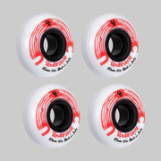 Undercover IT Aggressive Inline Wheels 60mm 90A White Red 4 pack - Lucky Skates 