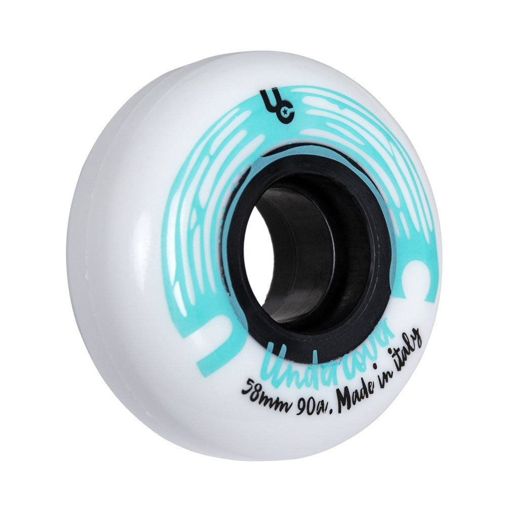 Undercover IT Aggressive Inline Wheels 58mm 90A White - Lucky Skates