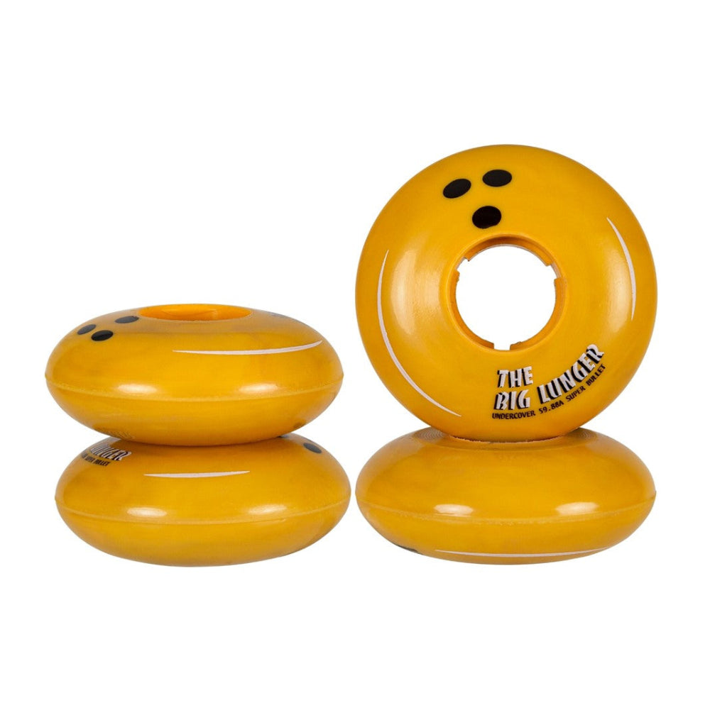 Undercover Movies Joey Lunger Aggressive Bullet  Inline Wheels Yellow 59mm 88a  4 Pack - Lucky Skates