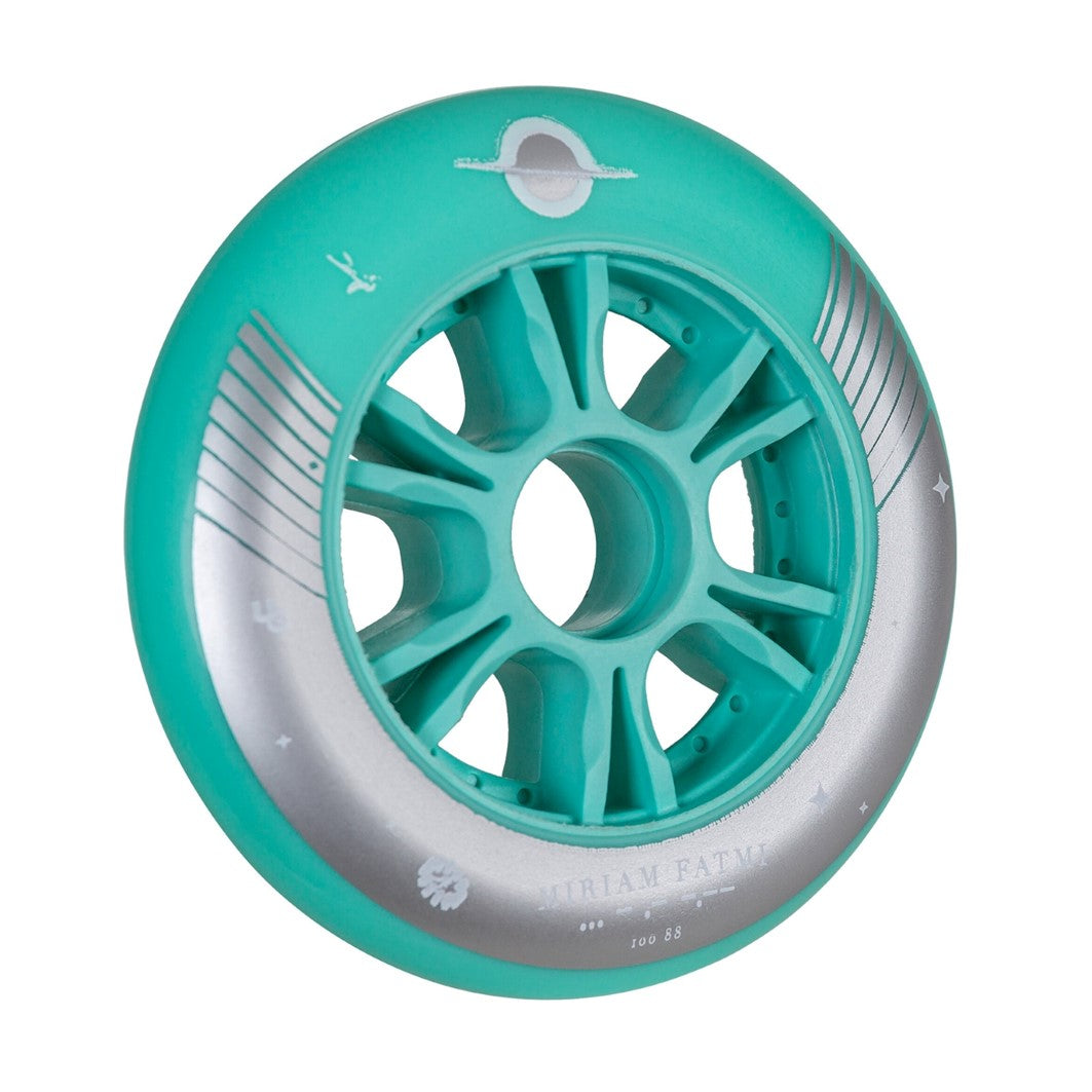 Undercover Movies Miriam Fatmi Inline Wheels Aqua 100mm 88A - 4 Pack - Lucky Skates