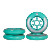 Undercover Movies Miriam Fatmi Inline Wheels Aqua Silver 100mm 88a 4 Pack - Lucky Skates