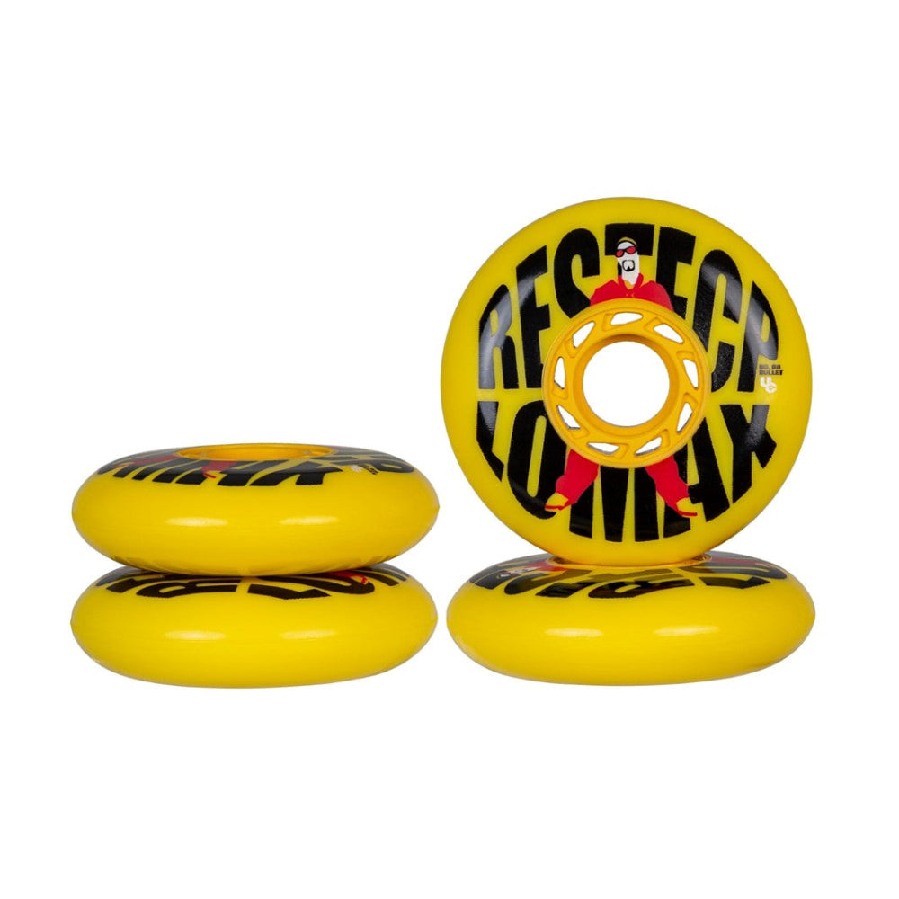 Undercover Movies Nick Lomax Bullet Inline Skate Wheel Yellow 4 Pack 80mm 88a - Lucky Skates