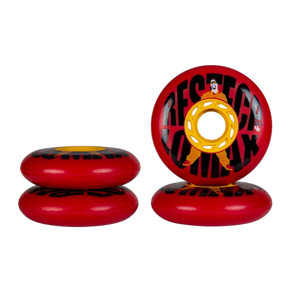 Undercover Nick Lomax Movie Inline Skate Wheels Red 80mm 88A 4 Pack - Lucky Skates