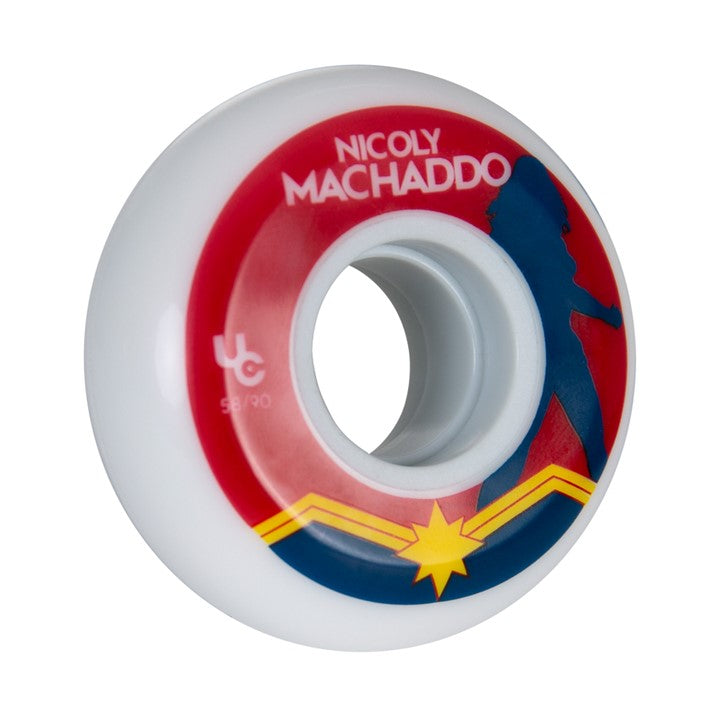 Undercover Nicoly Machaddo Pro Inline Aggressive Wheels White 58mm 90A - 4 Pack - Lucky Skates