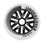 Undercover Raw Inline Rollerblade Wheels 125mm 85A White - Lucky Skates 
