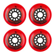 Undercover Raw Red Inline Wheels 80mm 85A 4 Pack Lucky Skates 