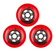 Undercover Raw Red Inline Skate Wheels 3 Pack 100mm 85a - Lucky Skates