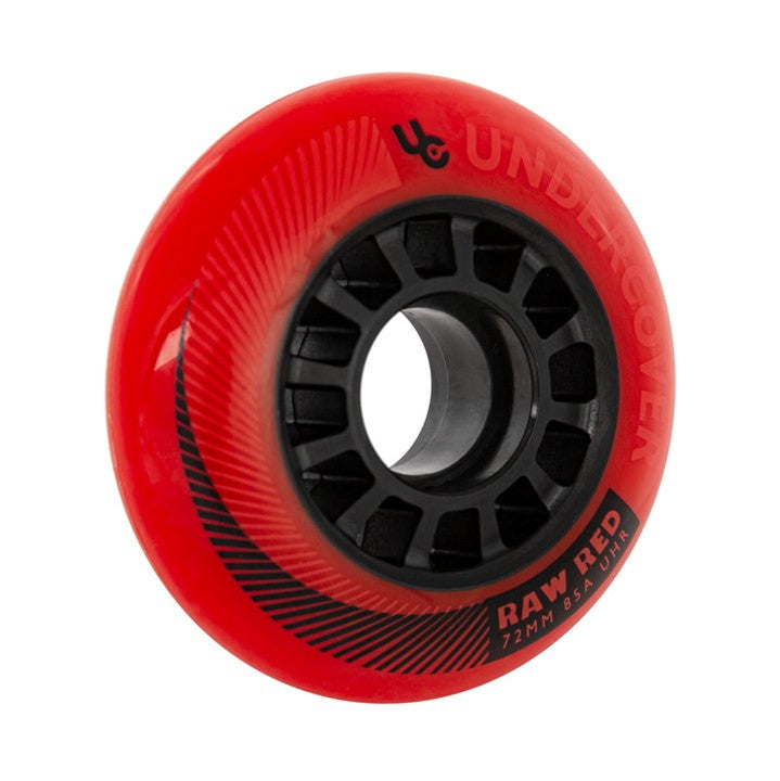 Undercover Raw Red Inline Skate  Wheels 72mm 85A - Lucky Skates