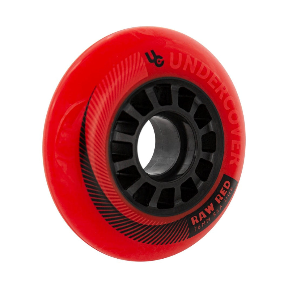 Undercover Raw Red Inline Wheel 76mm 85A - Lucky Skates