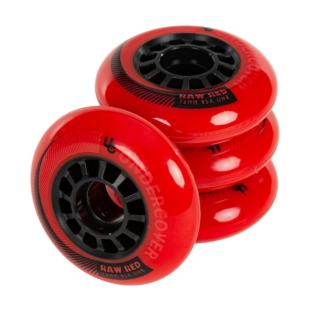 Undercover Raw Red Inline Wheel 76mm 85A - 4 Pack