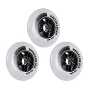 Undercover Raw White Inline Wheels White 100mm 85a 3 pack - Lucky Skates