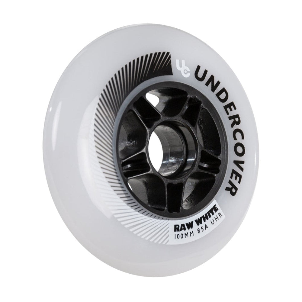 Undercover Raw White Inline Wheels White 100mm 85A - Lucky Skates