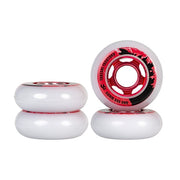 Undercover Takeshi Yasutoko Movie Inline Aggressive Skate Wheel 68mm 88a White Red 4 Pack Alloy Hub - Lucky Skates
