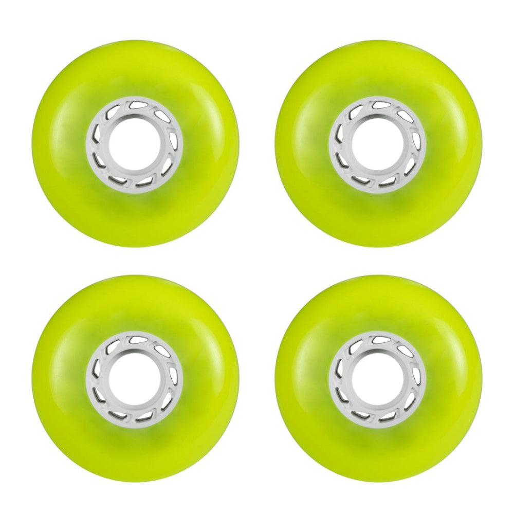 Undercover Team Blank Yellow Inline Skate Wheels 76mm 88A 4 Pack -  Lucky Skates