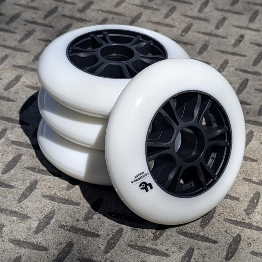 Undercover Team Inline Wheel 100mm 86A 4 Pack White - Lucky Skates